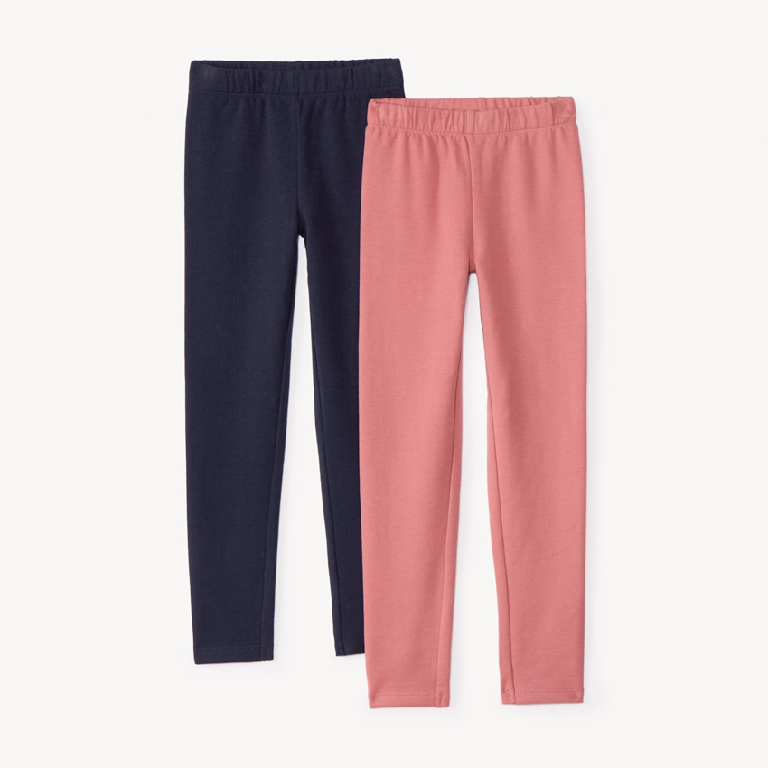 Pack de 2 leggings de felpa para niña 
