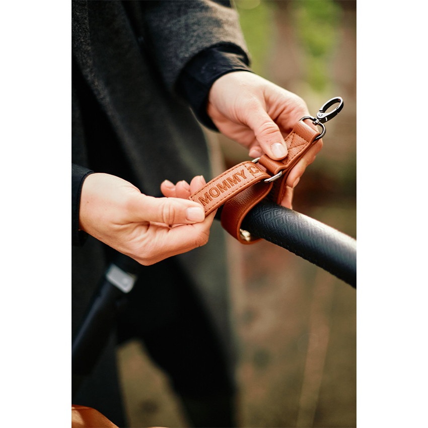 Bolso cambiador Mommy Club Signature de cuero vegano marrón 