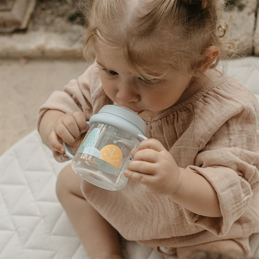 Biberón de aprendizaje First 150 ml 6M+ Dreams azul 