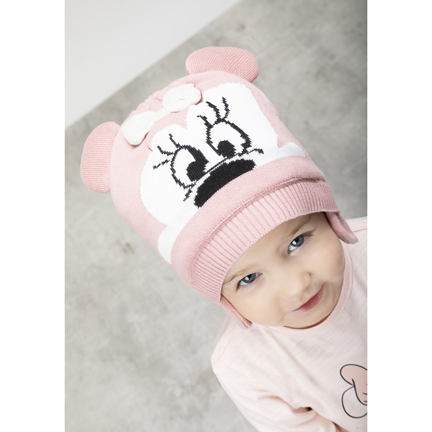 Gorro de punto Minnie Disney forro borreguito 