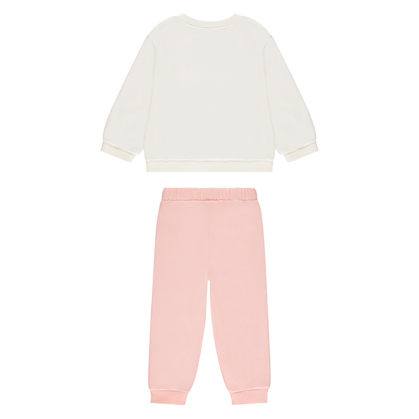 Conjunto de chándal de felpa con estampado de flores para niña bebé 