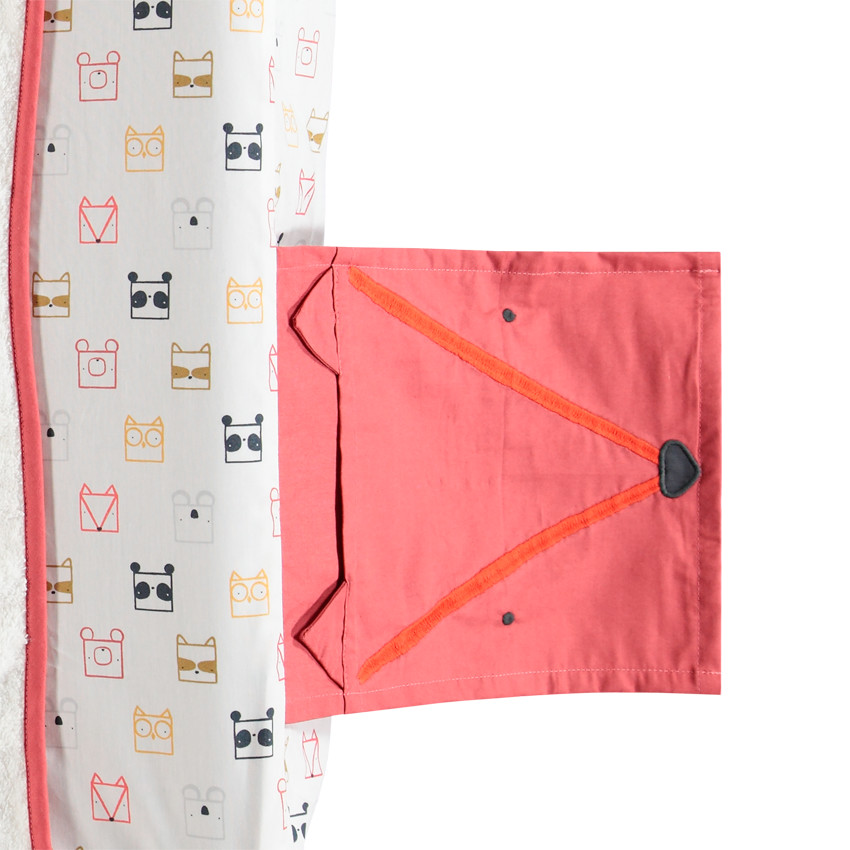 Funda de colchón cambiador de popelina Ethnic Animals 