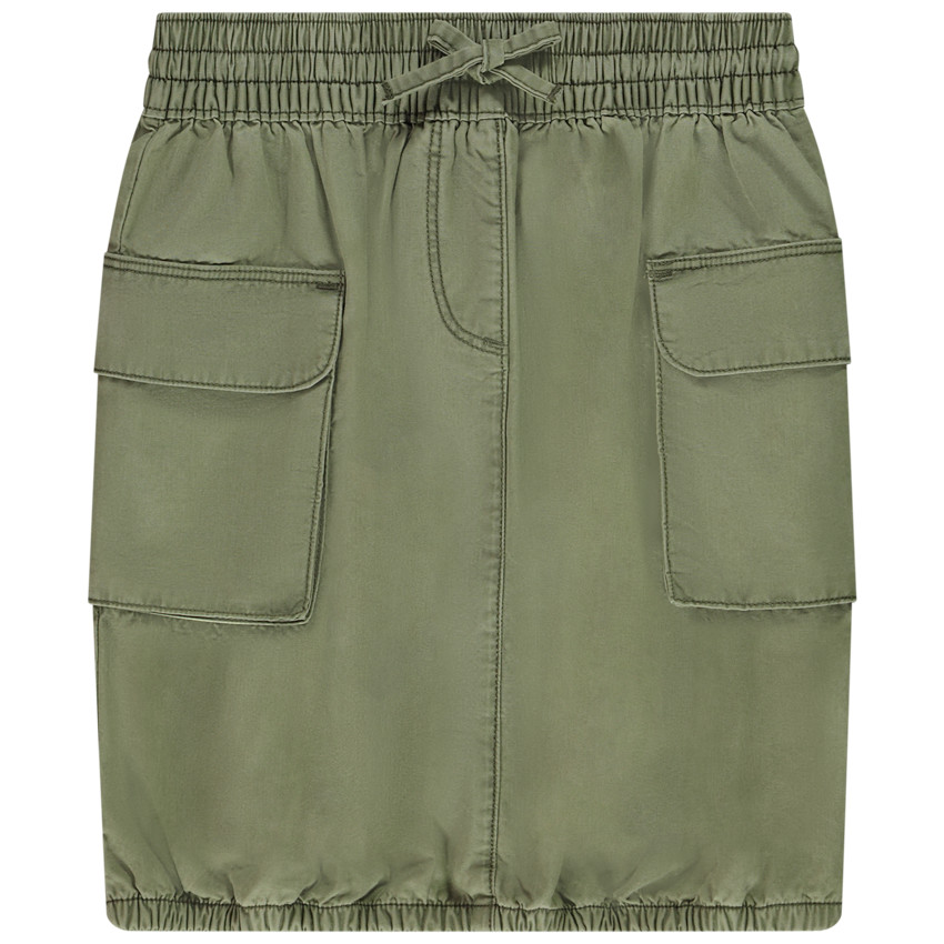 Falda efecto smock con bolsillos cargo para niña 