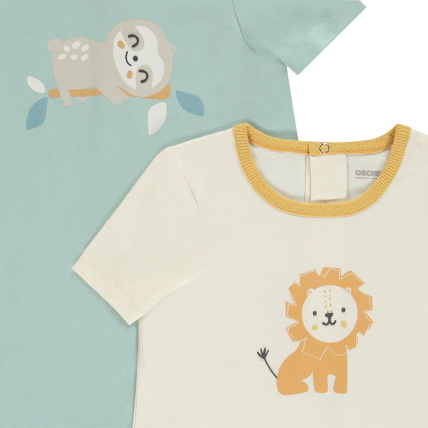 Pack de 4 peleles cortos de jersey para bebé niño  Additional Pack de 4 peleles cortos de jersey para bebé niño