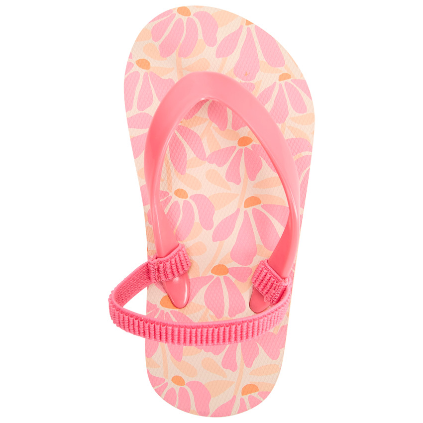 Tongs impresas de pétalos para niña con tira según la talla 