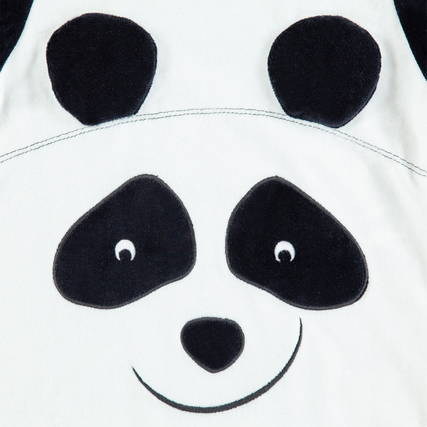 Pijama de panta bicolor de terciopelo 