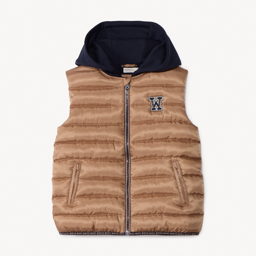 Chaleco acolchado sin mangas con capucha para niño 