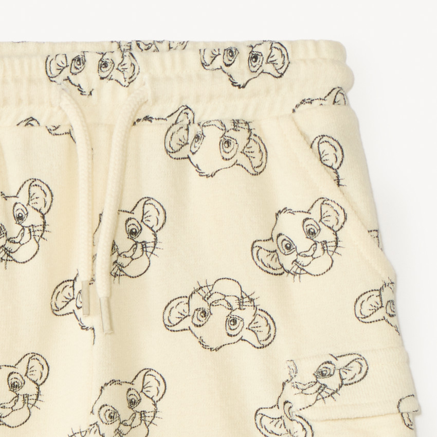 Pantalón corto cargo estampado El Rey León Disney para bebé niño 