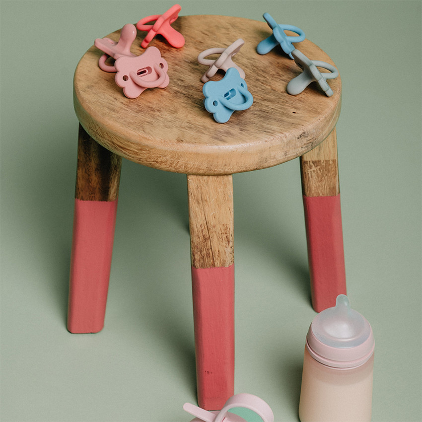 Chupete silicona fisiológico 0-6M Colour Essence Butterfly azul 