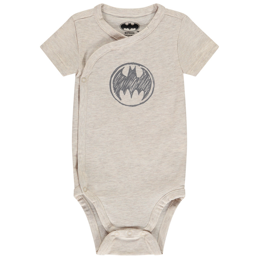 Lote de 3 Bodies de manga corta de Batman para bebé niño (aperturas diferentes según la edad) 
