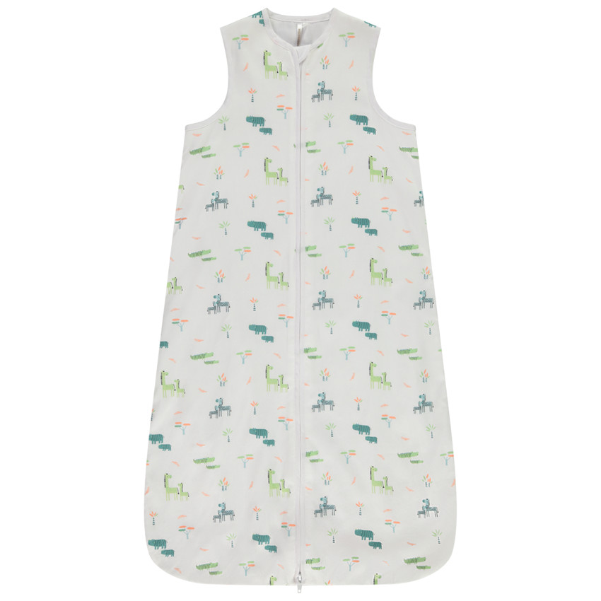 Saquito de dormir en seersucker TOG 0.5 estampado savana para bebé niño 