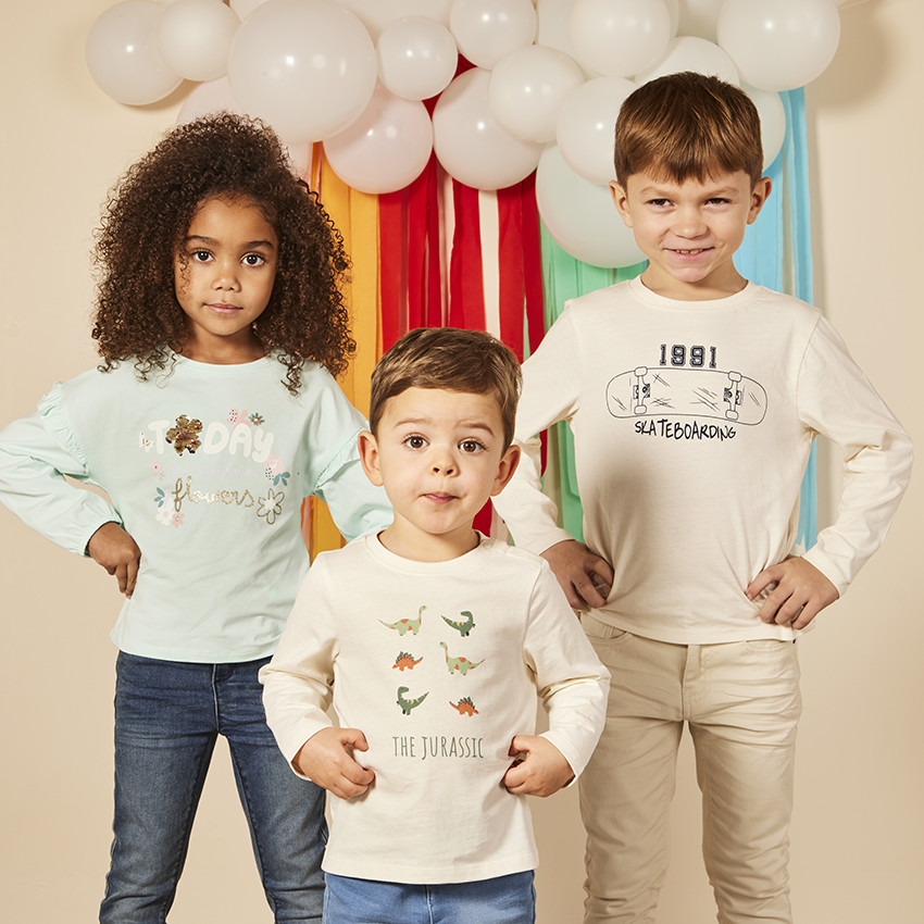 Pantalón recto con cintura elástica para bebé niño 