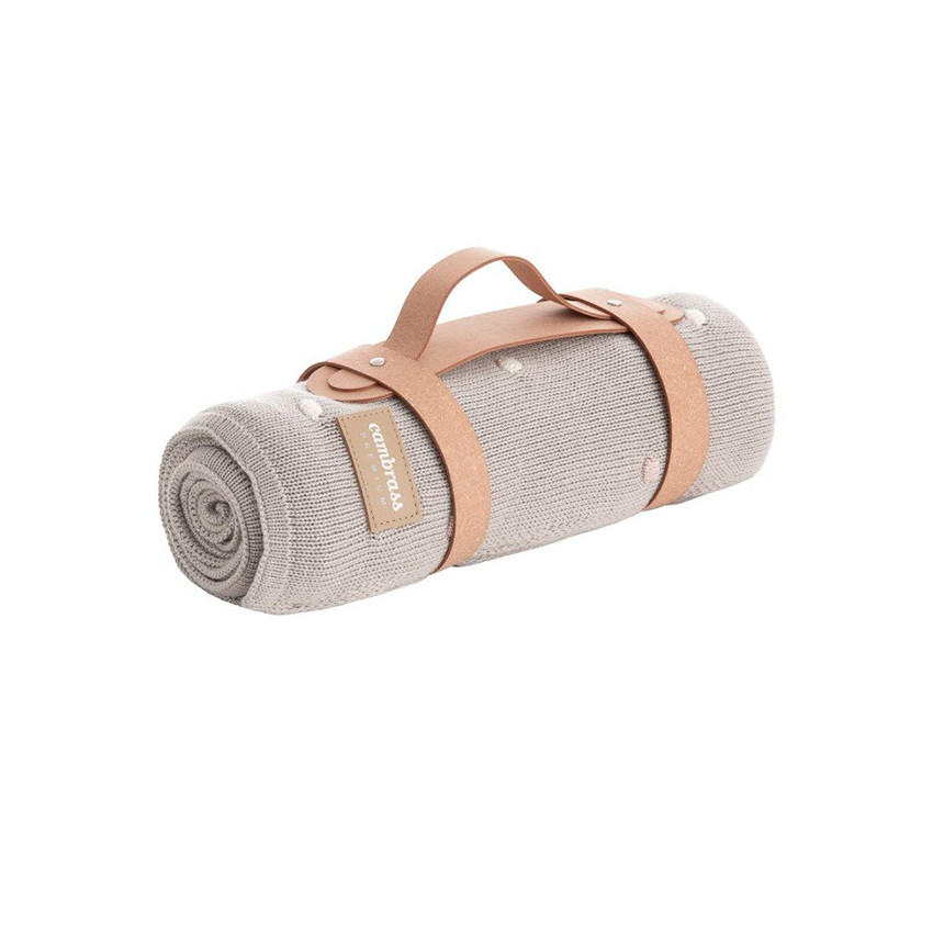 Manta punto Bamboo Bubble Gris 80x100cm 