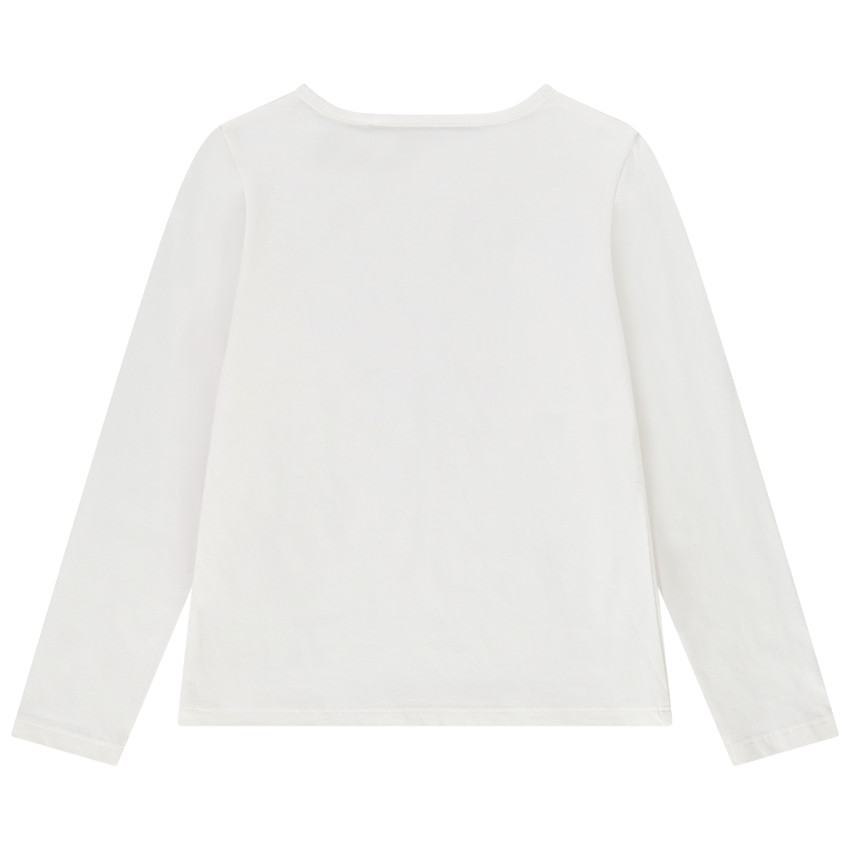 Camiseta de manga larga con estampado glitter de unicornio para niña 