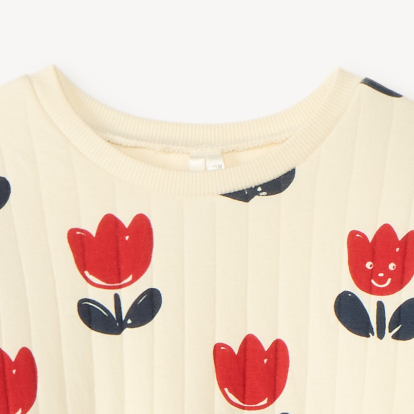 Conjunto de chándal con diseño de tulipanes para niña bebé 