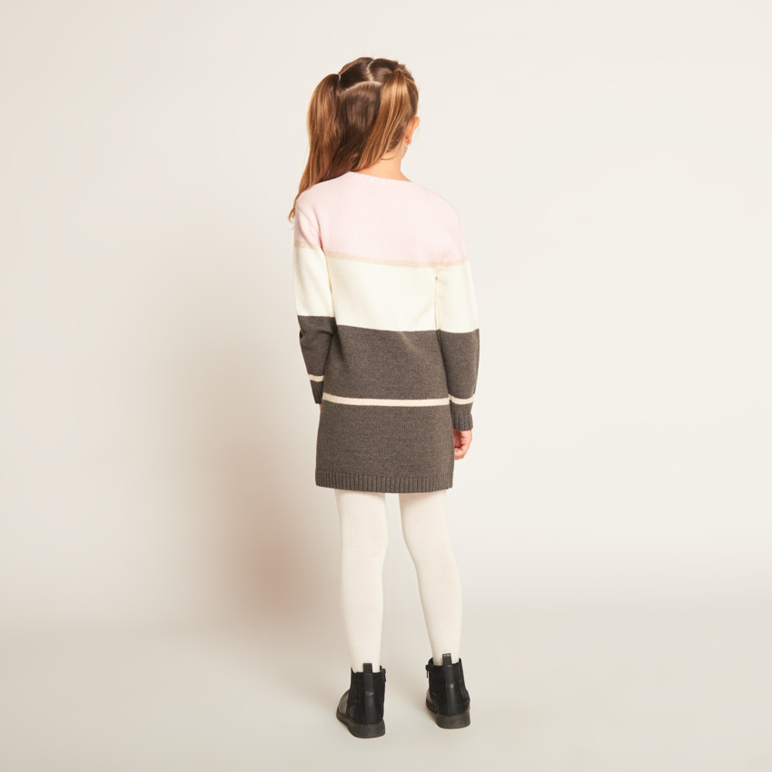 Robe manches longues en tricot colorblock Stitch Disney pour fille  