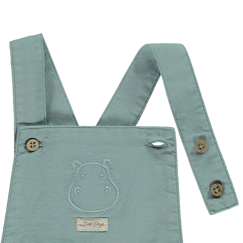 Conjunto de 2 piezas con pelele bordado para bebé niño 