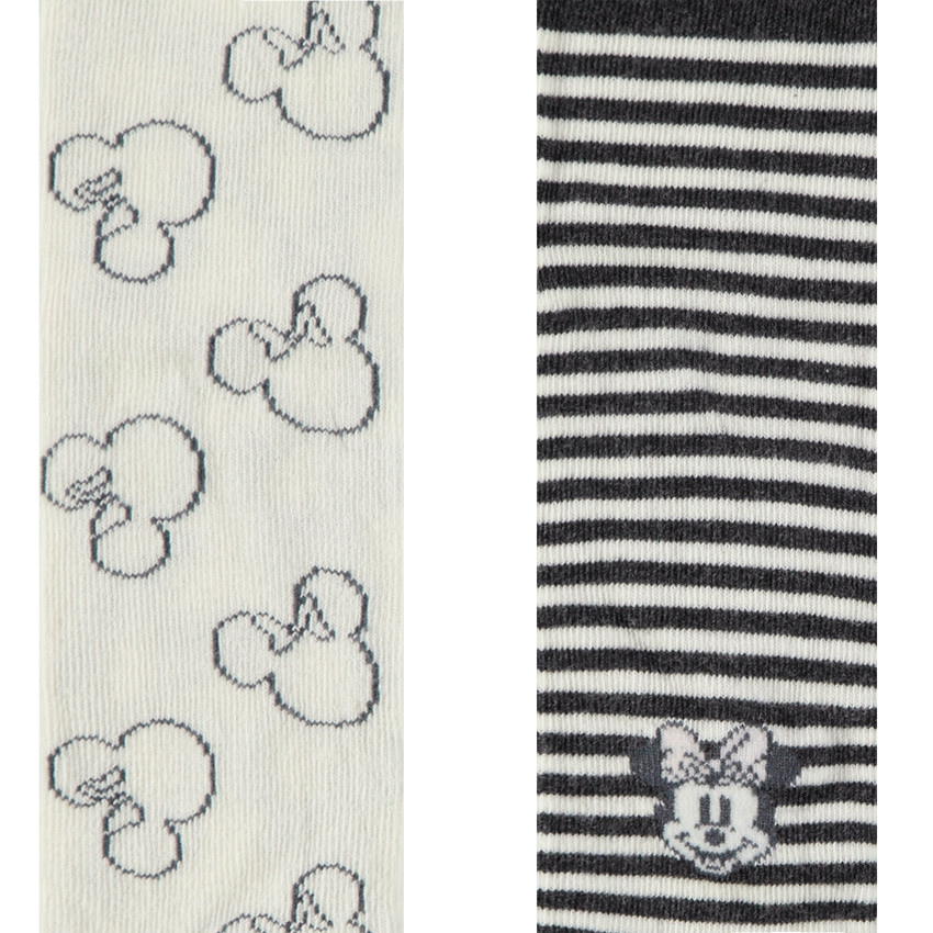 Pack de 2 pares de leotardos gruesos Minnie Disney para bebé niña 