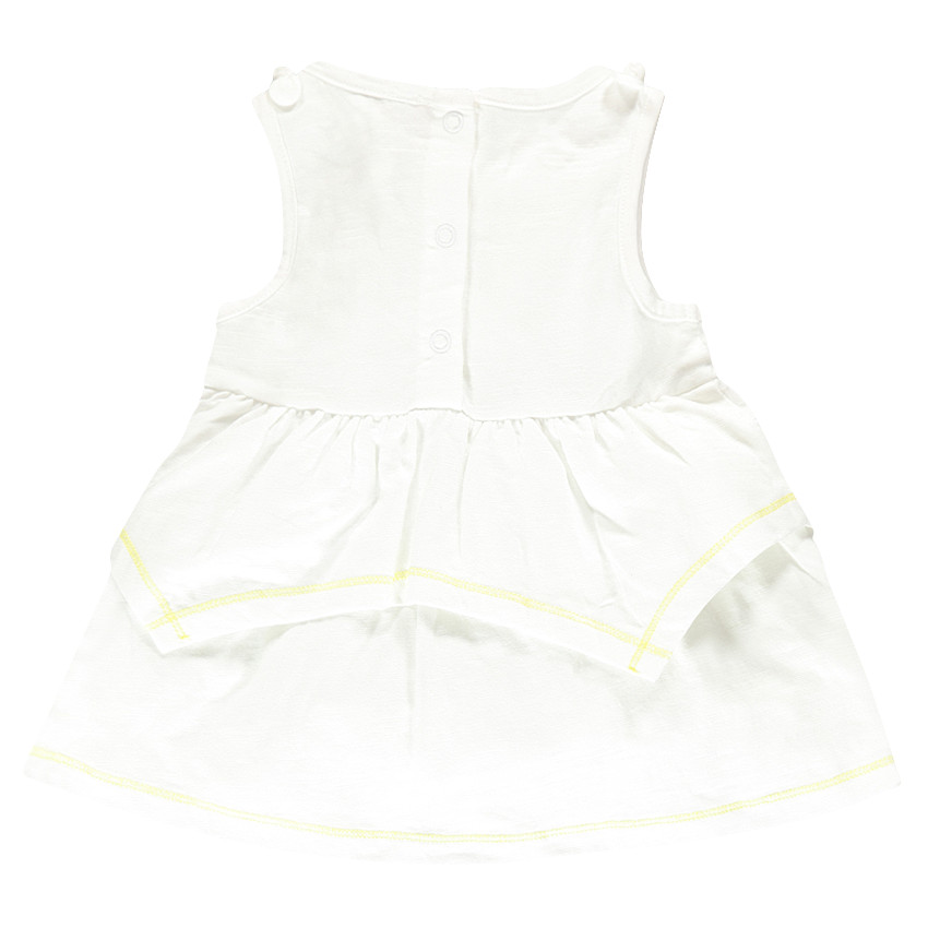 Tunique à volants et noeuds avec prints ananas et citron 