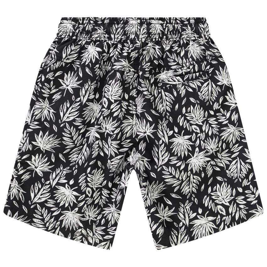 Bermuda en coton imprimé feuilles garçon 