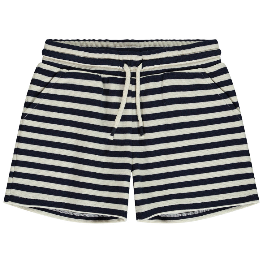 Short de punto rayado fantasía para niña 