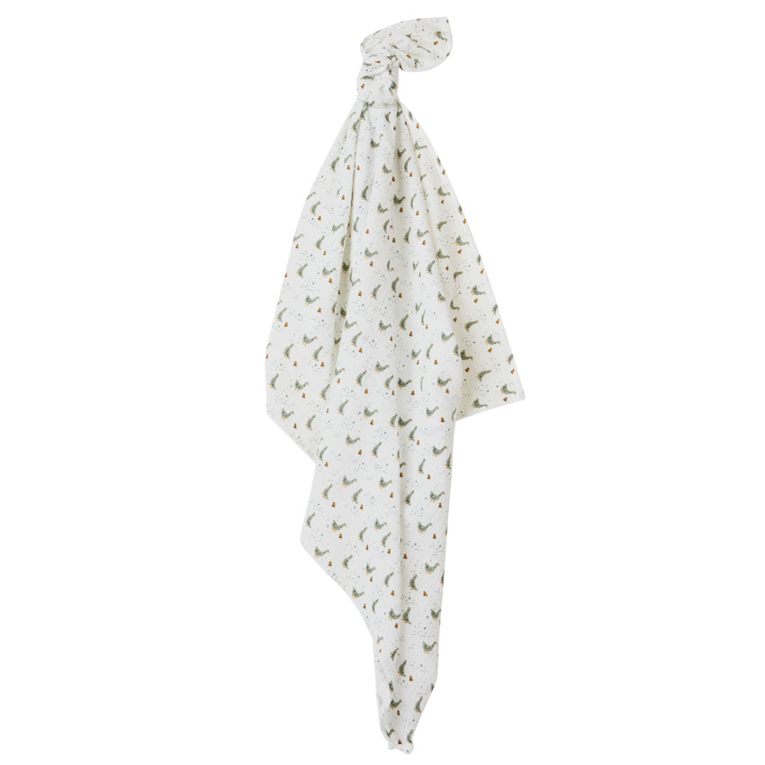 Muselina estampada gansos 100 x 100 cm 