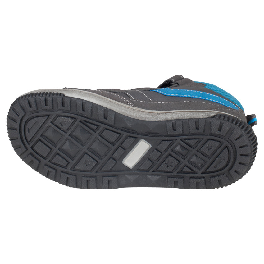 Zapatillas de deporte de caña alta con velcro de aspecto cuero 