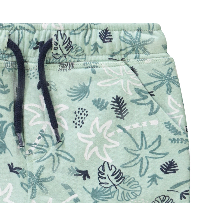 Bermudas de felpa con estampado de palmeras para bebé niño 