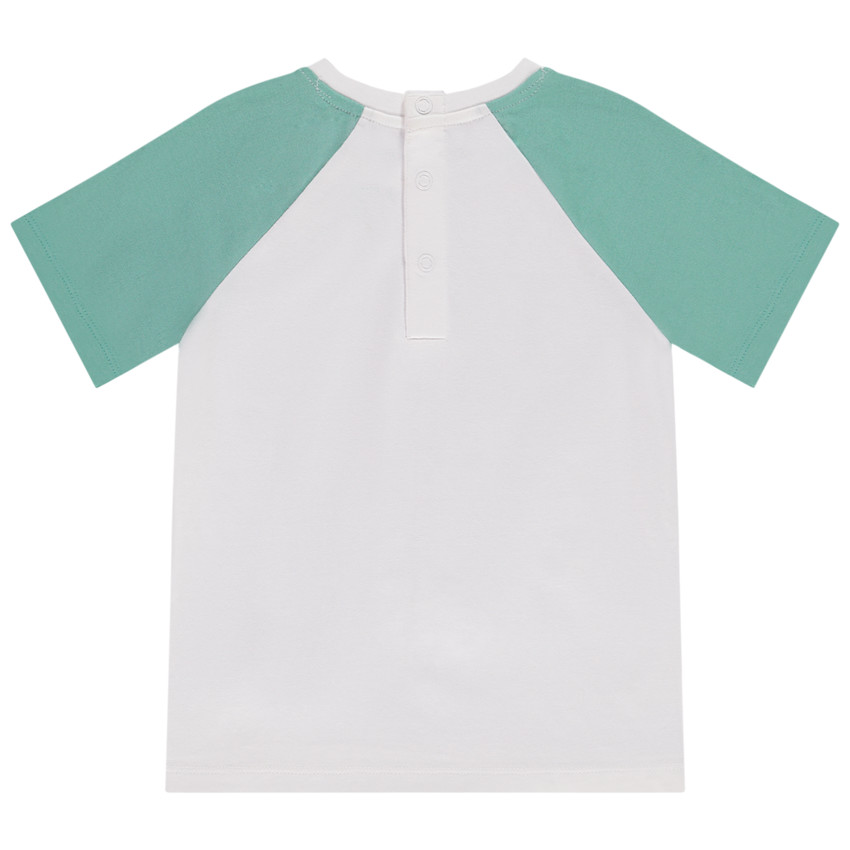 Camiseta de manga corta raglán de punto estampado Mickey Disney para bebé niño 