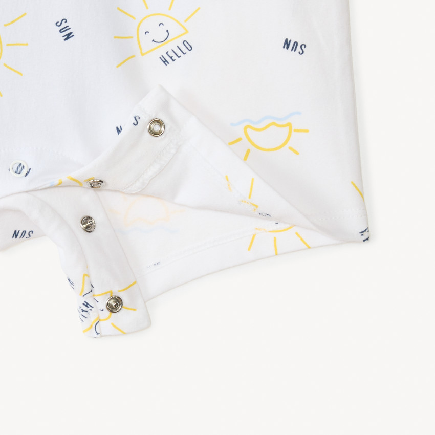 Conjunto de 2 monos con estampado de sol para bebé niño. 