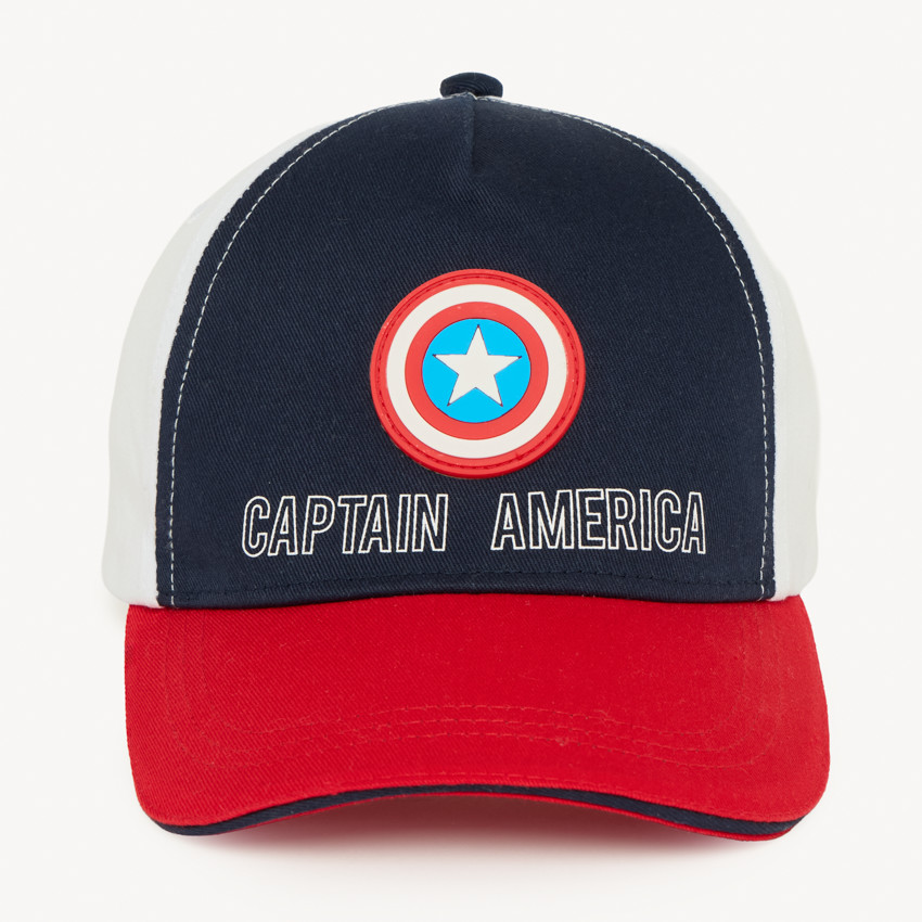 Gorra con insignia de goma Captain America Marvel para niño 