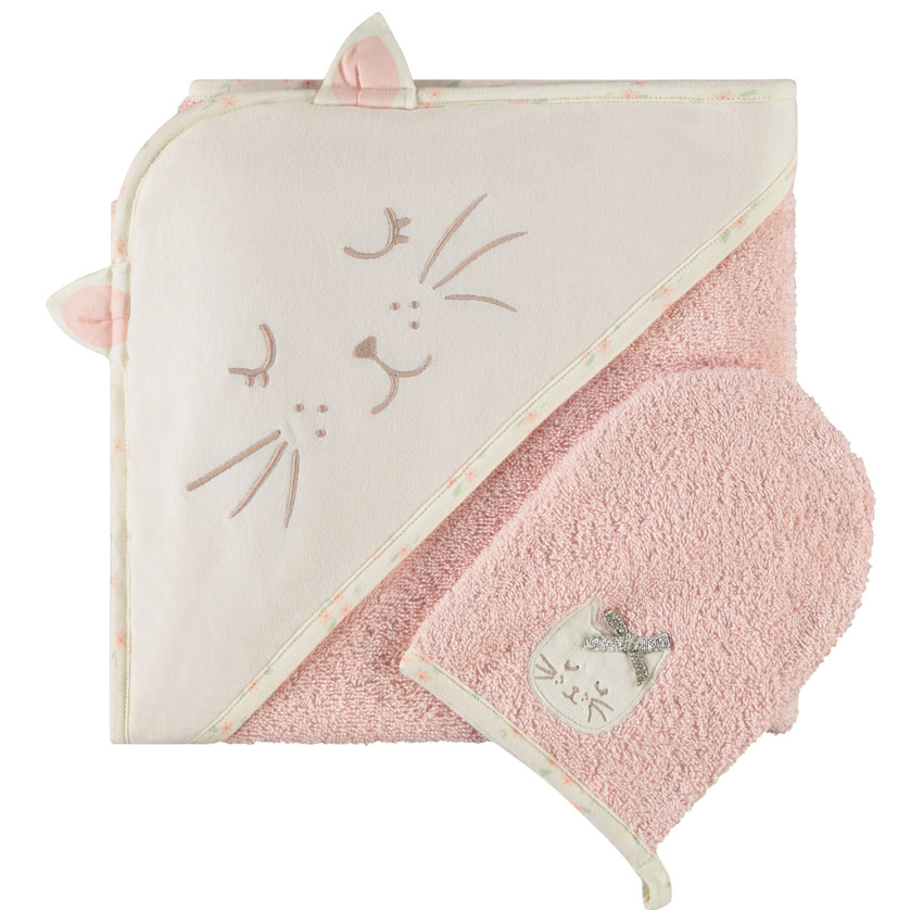 Set de baño 2 piezas con estampado de gato para niña bebé  Additional Set de baño 2 piezas con estampado de gato para niña bebé