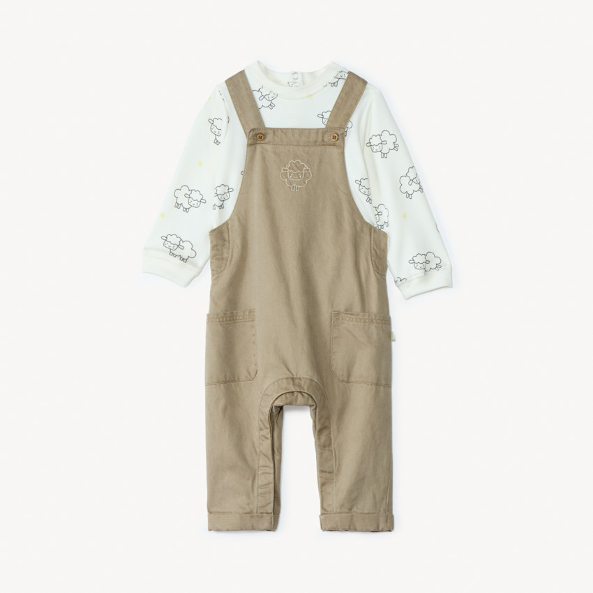 Ensemble 2 pièces motif moutons pour bébé garçon 