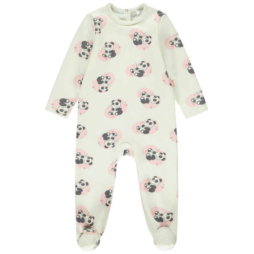 Pelele de terciopelo y sherpa con estampado fantasía para bebé niña  Additional Pelele de terciopelo y sherpa con estampado fantasía para bebé niña