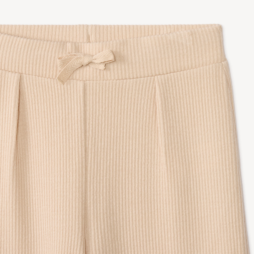 Conjunto de 2 piezas de pantalón de chándal y sudadera de canalé niña. 