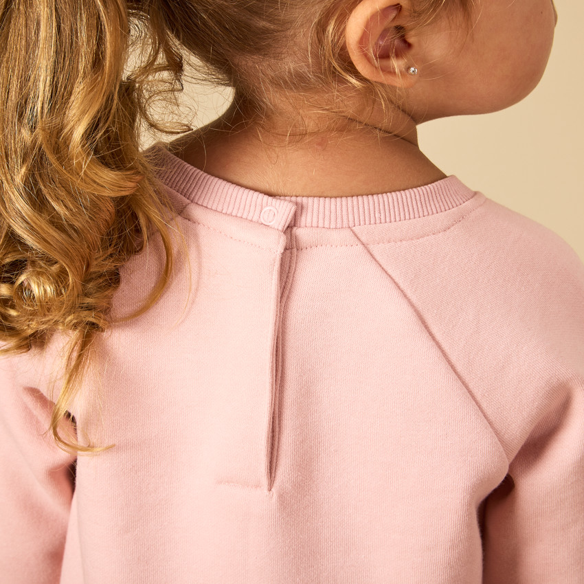 Ropa de felpa lisa con parche bordado para bebé niña 
