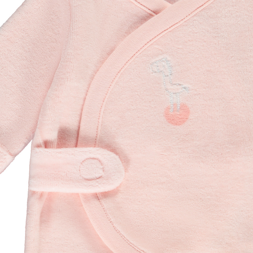 Pelele de terciopelo efecto cruzado para bebé niña prematura 