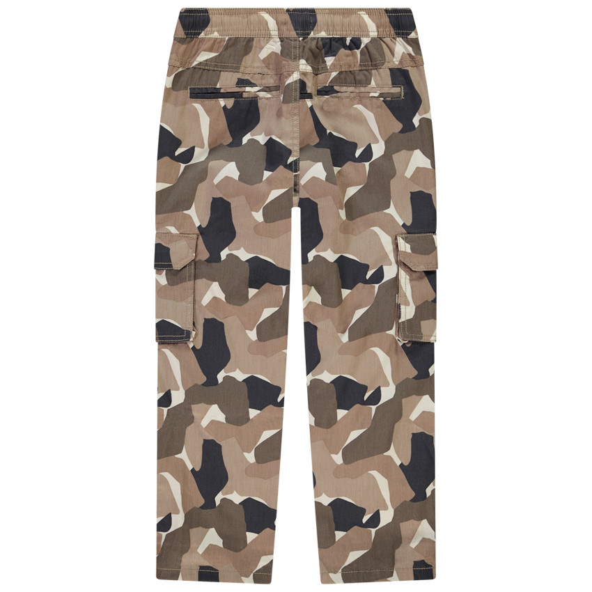 Pantalón cargo estampado de camuflaje para niño 