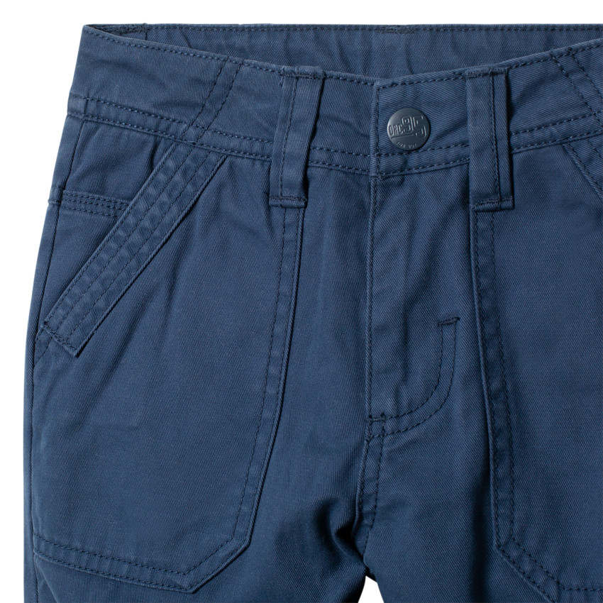 Pantalón recto de sarga con forro polar niño 
