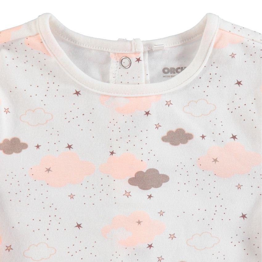 Camiseta de manga larga de punto con estampado de nubes all-over  Additional Camiseta de manga larga de punto con estampado de nubes all-over