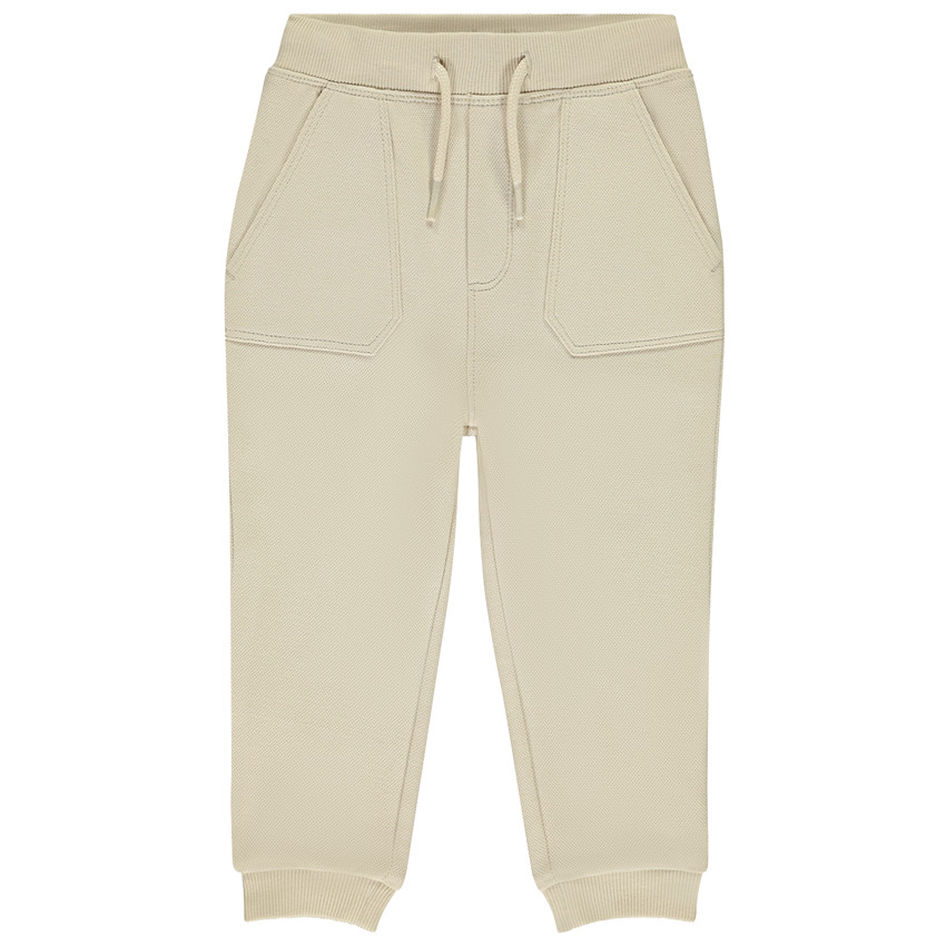 Chándal de punto piqué liso con bolsillos para bebé niño 