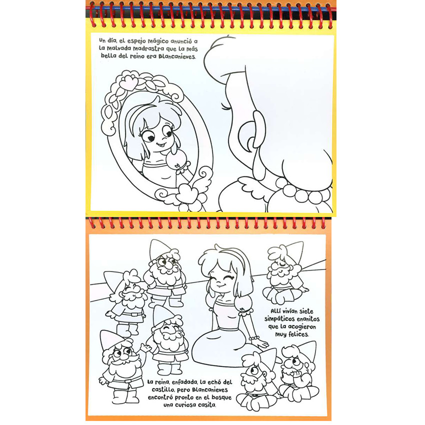 Libro con rotulador de agua Blancanieves y los siete enanitos +4años 