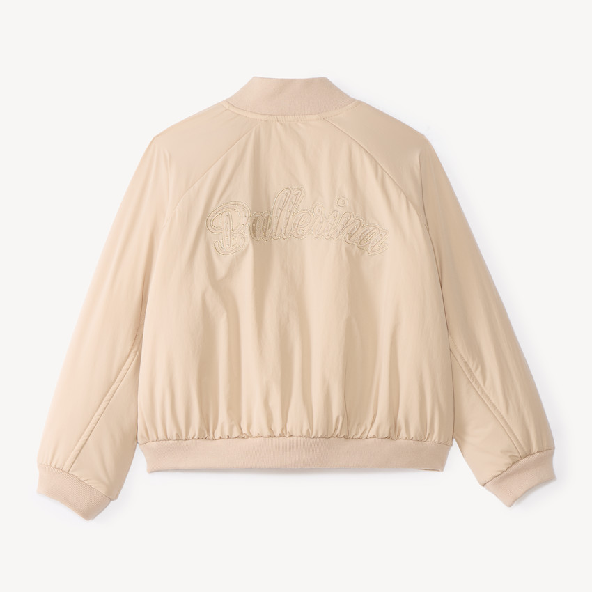 Chaqueta de niña estilo bomber de lona 
