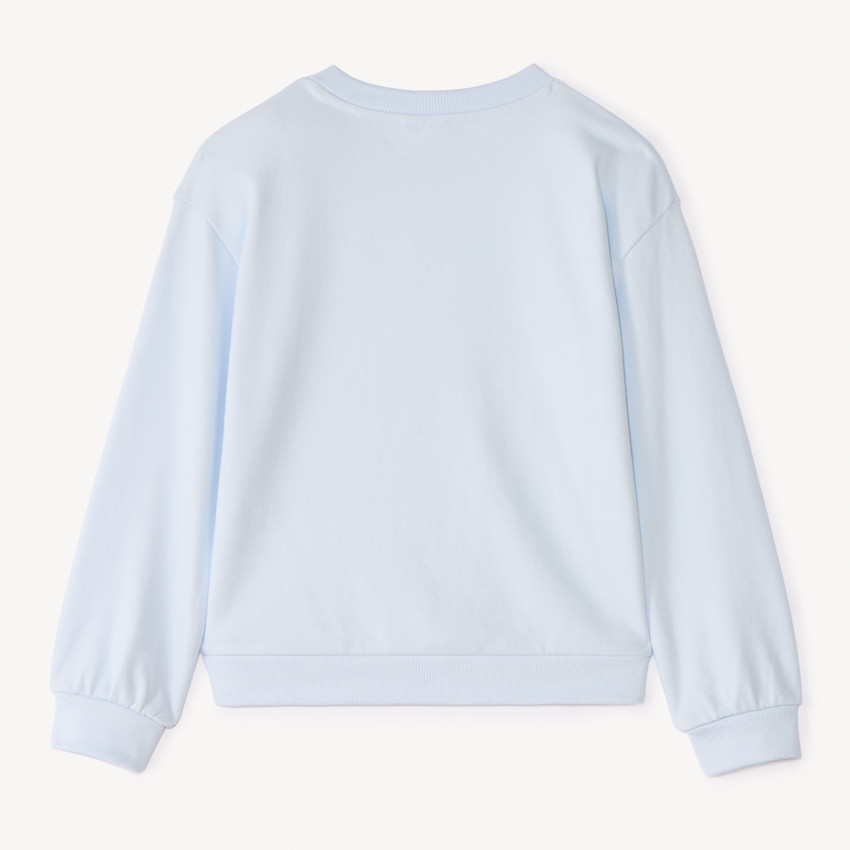 Sudadera oversized de felpa bordada de Stitch de Disney para niña. 