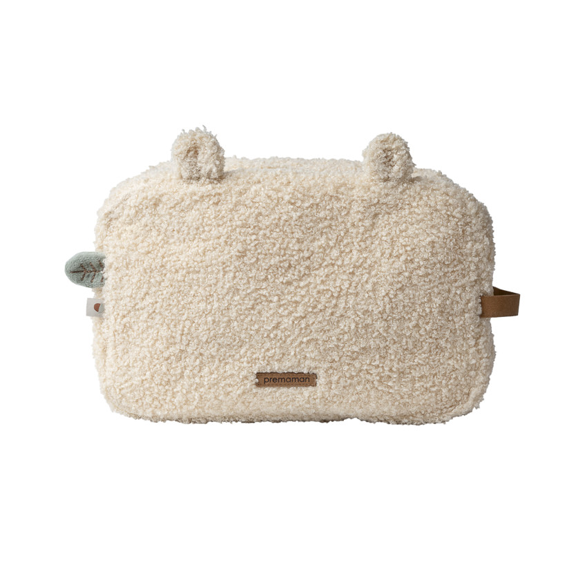 Trousse de toilette en bouclettes Roi des Forêts écru 