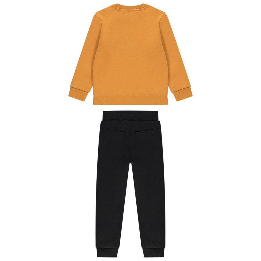 Conjunto de sudadera con print + pantalón de chándal liso para niño 