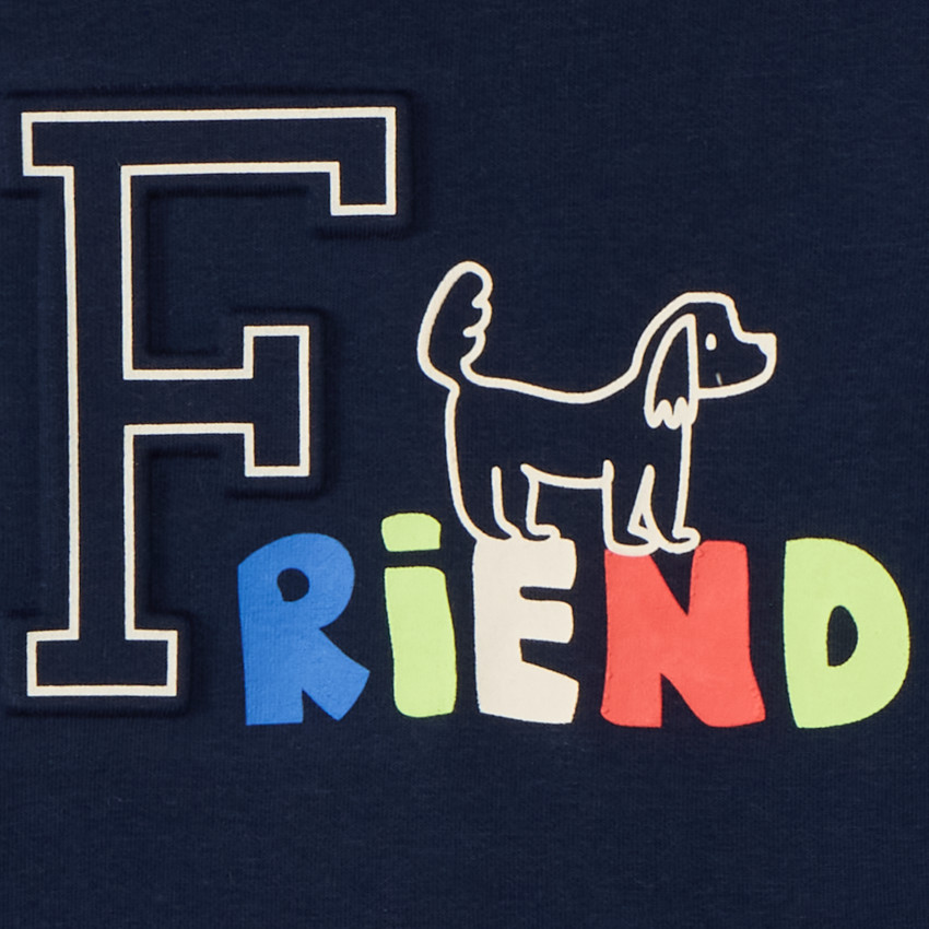 Sudadera de felpa con estampado en relieve para bebé niño 