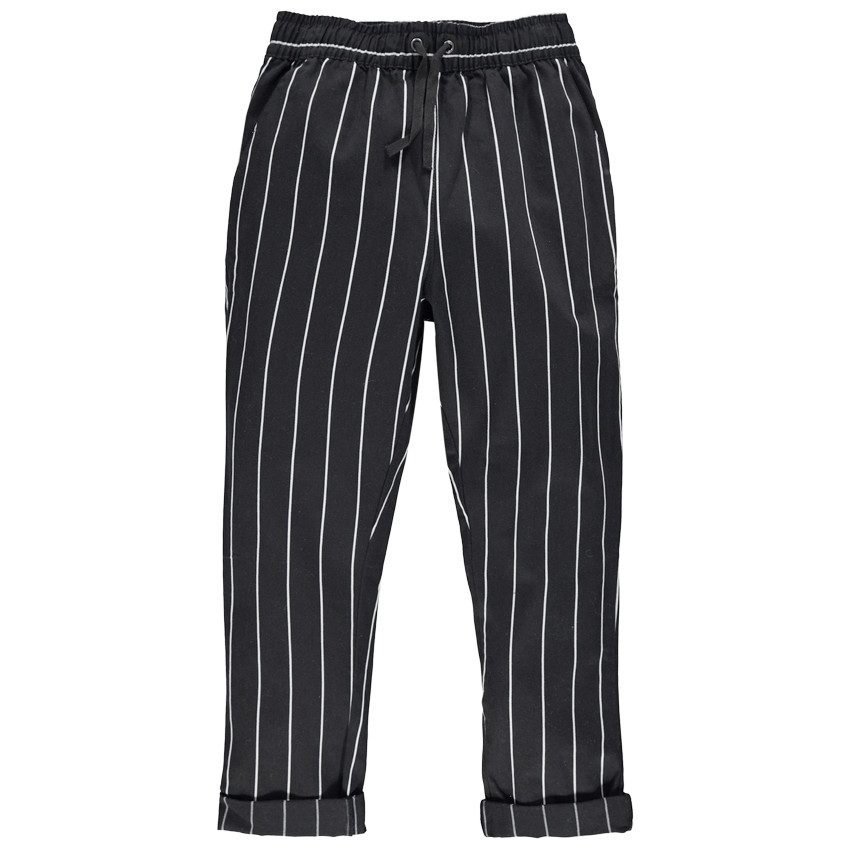 Junior - Pantalon chino à rayures et taille élastiquée 