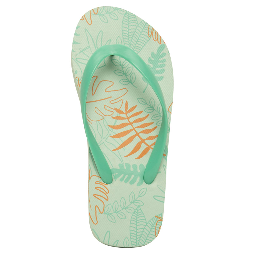 Chanclas de estampado de hojas para niño con tiras ajustables según la edad 