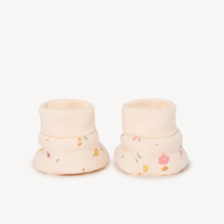 Chaussons en jersey imprimé fleurs pour bébé fille 
